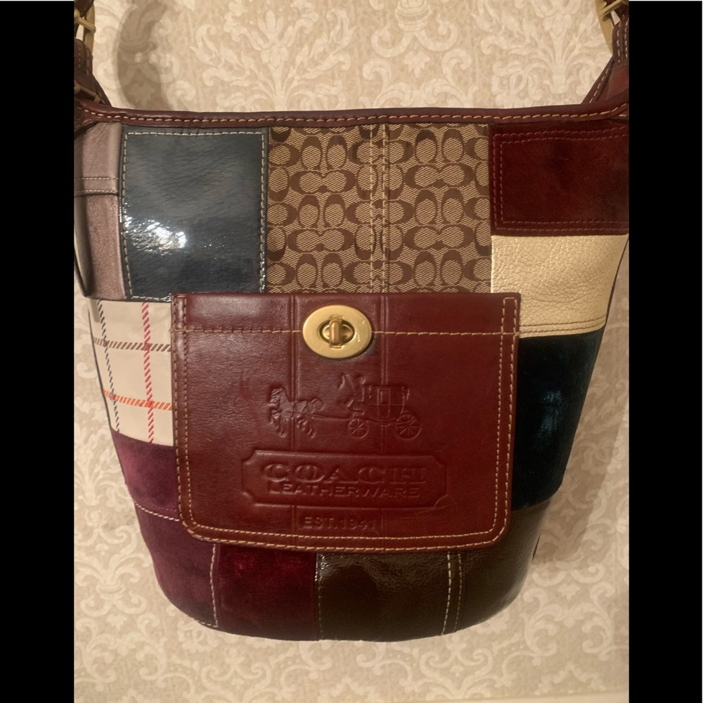 Vintage coach bucket bag